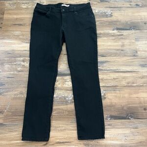 Levi Strauss & Co Black Classic Mid Rise Skinny Stretch Womens Jeans Denim Pants